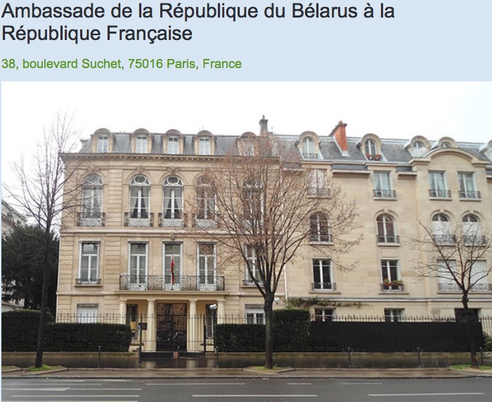 ambassade de Biélorussie à Paris